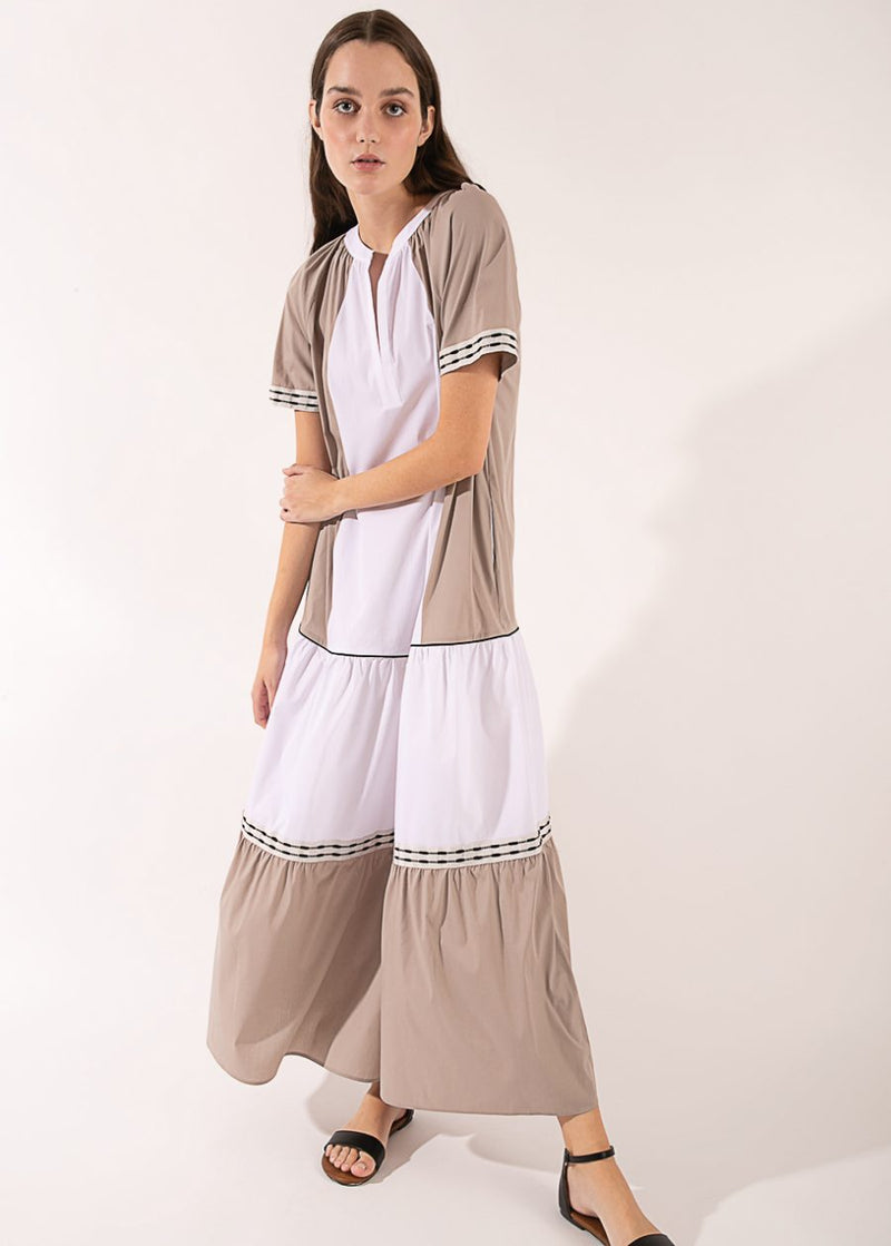Tiered Maxi Dress - Persimmon Orange