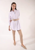 Purotatto Long Cotton Striped Shirt Timeless Martha's Vineyard