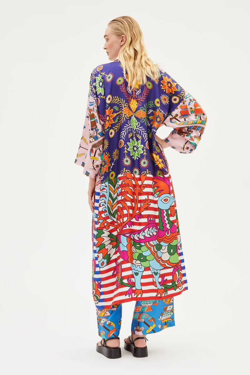 Rianna and Nina Greek Kimono - Caravi Pink  Timeless Martha's Vineyard