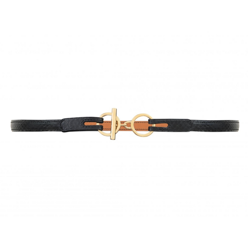 Vaincourt L'attachante Belt - Noir Salmon Timeless Martha's Vineyard