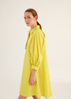 Rosso35 Light Blue Cotton Midi Puff Sleeve Dress Timeless Martha's Vineyard 