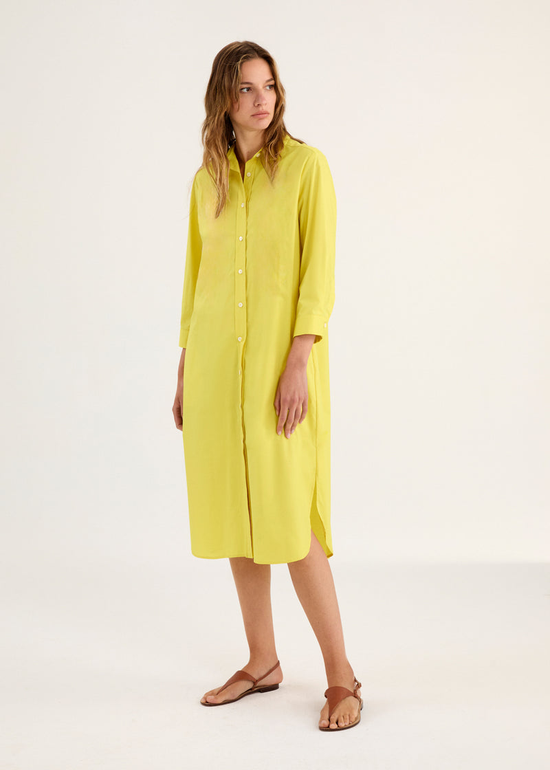 Long Sleeve Shirt Dress - Black