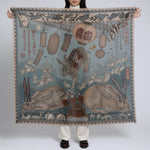Sabina Savage Floating Rabbits Wool  & Silk Square Timeless Martha's Vineyard
