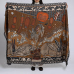Sabina Savage Floating Rabbits Silk Twill Rectangle Scarf Timeless Martha's Vineyard 
