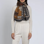 Sabina Savage Floating Rabbits Silk Twill Rectangle Scarf Timeless Martha's Vineyard 