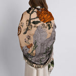 Large Silk Rectangle Scarf Oranges + Lemons Zest Timeless Martha's Vineyard 