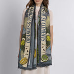 Sabina Savage Oranges and Lemons Silk Rectangle Scarf Timeless Martha's Vineyard 