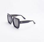 Emmanuelle Khanh Square Acetate Sunglasses - Black Timeless Martha's Vineyard