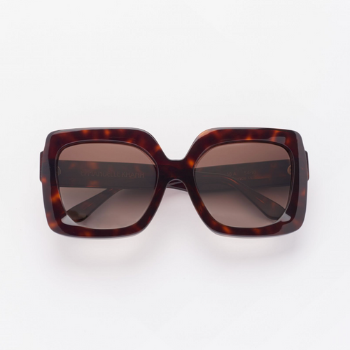 Emmanuelle Khanh Square Acetate Sunglasses - Dark Tortoise Timeless Martha's Vineyard