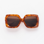 Emmanuelle Khanh Square Acetate Sunglasses - Tabacco Timeless Martha's Vineyard