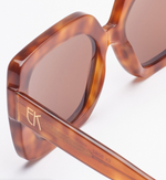 Emmanuelle Khanh Square Acetate Sunglasses - Tabacco Timeless Martha's Vineyard