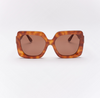 Emmanuelle Khanh Square Acetate Sunglasses - Tabacco Timeless Martha's Vineyard