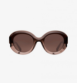 Emmanuelle Khanh Round Sunglasses - Dark Tan Timeless Martha's Vineyard