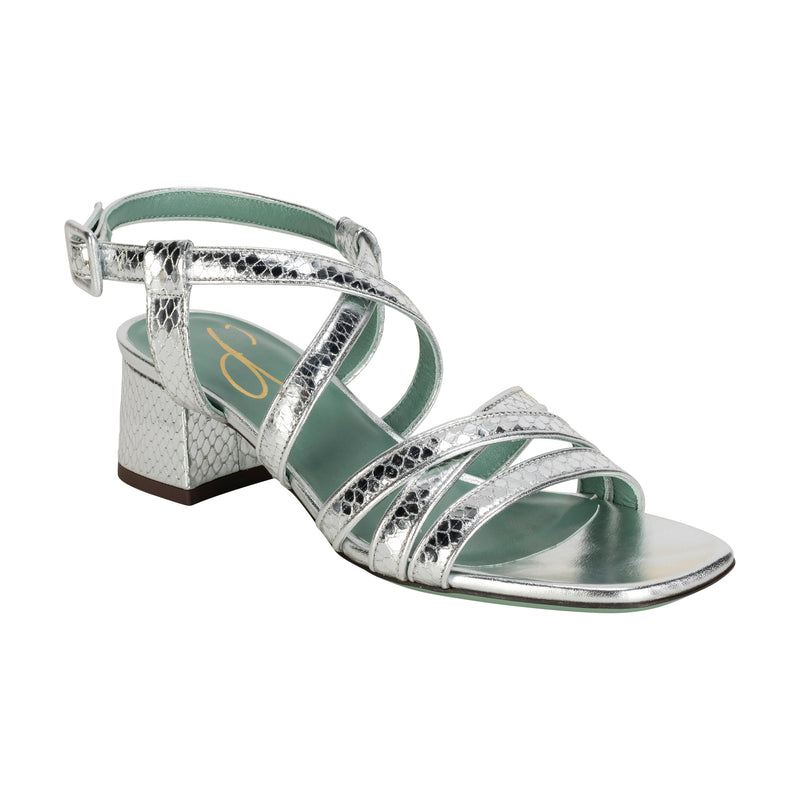 Paola D'Arcano Strappy Sandal - Silver Timeless Marthas Vineyard