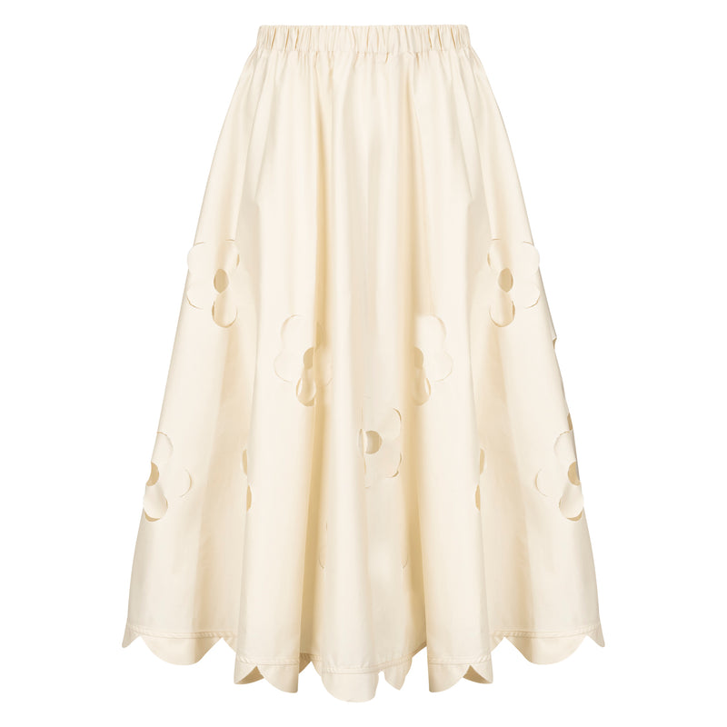 Meimeij Floral Skirt - Cream Timeless Martha's Vineyard