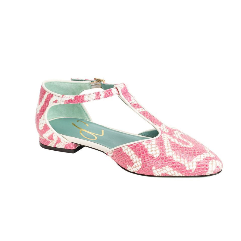 Paola D'arcano Ballet Flat - Pink Snake Timeless Marthas Vineyard