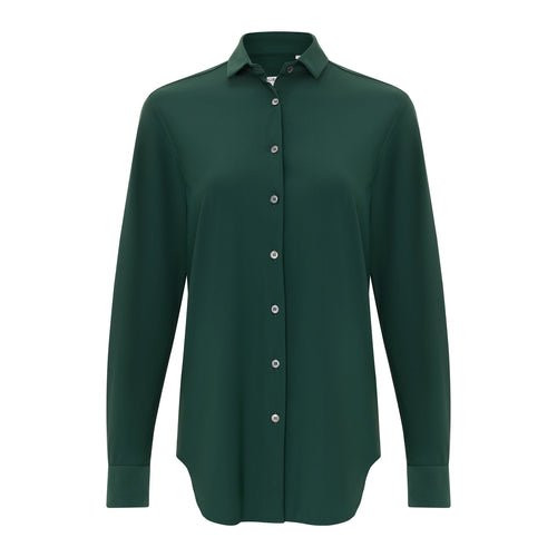 Boyfriend Skin-Like Button Down - Green - Timeless Martha's Vineyard