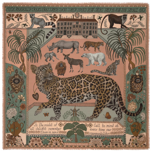 Sabina Savage The Jaguar's Paradise Wool + Silk Scarf Timeless Martha's Vineyard 