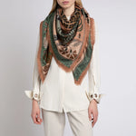 Sabina Savage The Jaguar's Paradise Wool + Silk Scarf Timeless Martha's Vineyard 