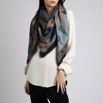 Sabina Savage The Song Deer Wool + Silk Scarf Storm Timeless Martha's Vineyard 