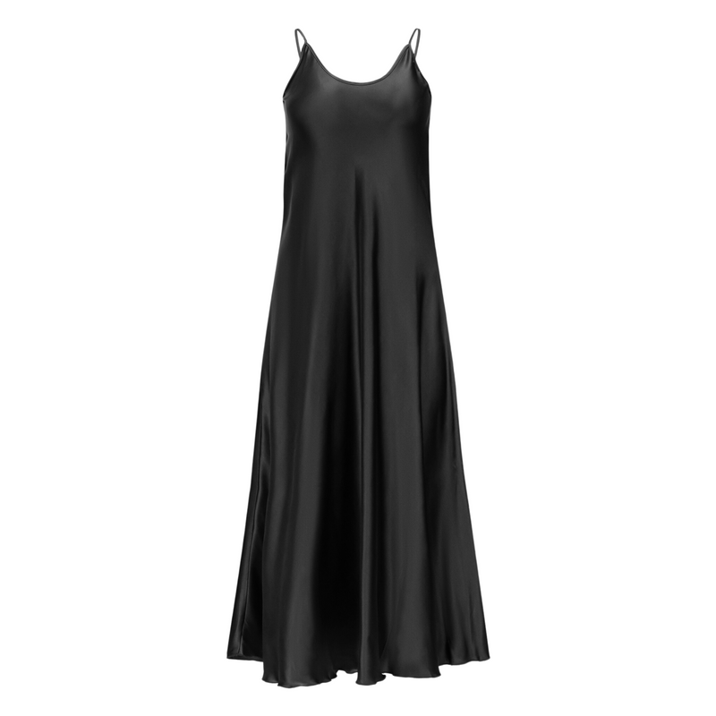 black silk camisole dress New Zara $149 Limited Edition Maxi Camisole Dress XS Small Medium Large 8647/779