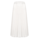Midi Pleated Skirt - White