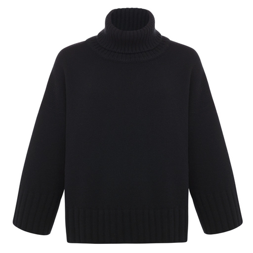 La Fée Parisienne Hand-Knit Cashmere Turtleneck Dior - Black Timeless Martha's Vineyard