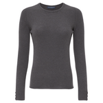 Moray Broughton Cashmere Crew Neck in Umber Grey Timeless Martha's Vineyard 