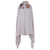 Gaynor Wool Scarf with Rex Rabbit Trim in Light Grey Timeless Martha's Vineyard