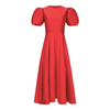 And Tate Irish Designer Red Taffeta Fit and Flare Dress Timeless Martha's Vineyard 