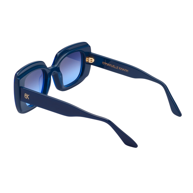 Emmanuelle Khanh Marine Blue Pamela Sunglasses Timeless Martha's Vineyard 