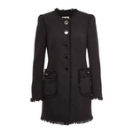 Maison Common Long Cotton Jacket - Black Timeless Martha's Vineyard