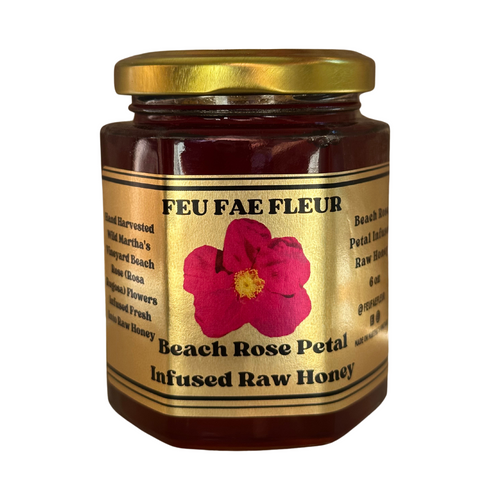 Feu Fae Fleur Beach Rose Flower Infused Raw Honey Timeless Martha's Vineyard