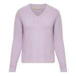 Purotatto Cashmere V-Neck Sweater - Lilac Timeless Martha's Vineyard