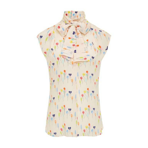 Maison Common Bow Balloon Tie Blouse Timeless Martha's Vineyard