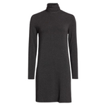 Majestic Paris French Terry Turtle Neck Dress - Anthracite Grey Timeless Martha's Vineyard 