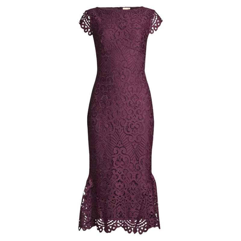Shoshanna Gwen Dress Burgundy Lace on Sale Timeless Martha s Vineyard