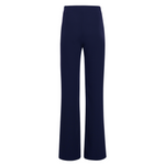 Edward Achour Wide Leg Crepe Trousers with Coin Buttons
