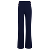  Edward Achour Wide Leg Crepe Trousers with Coin Buttons