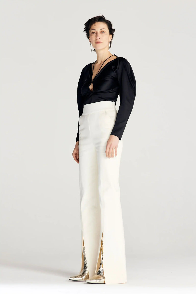 Palmer / / Harding Ecru Cotton Drill Entirety Trouser Timeless Martha's Vineyard