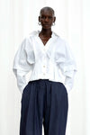 Honesty Opens Cotton Shirt - White