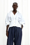 Honesty Opens Cotton Shirt - White