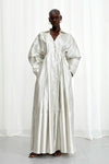 Honesty Opens Linen Gown - Silver