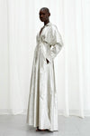 Honesty Opens Linen Gown - Silver