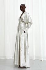 Honesty Opens Linen Gown - Silver