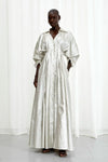 Honesty Opens Linen Gown - Silver