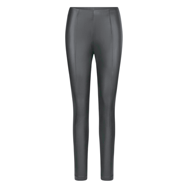 Raffaello Rossi Resa Faux Leather Legging - Dark Grey Timeless Martha's Vineyard