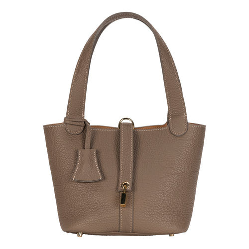 Gianni Segatta Iconic Taupe Mini Bucket Crossbody Timeless Martha's Vineyard 