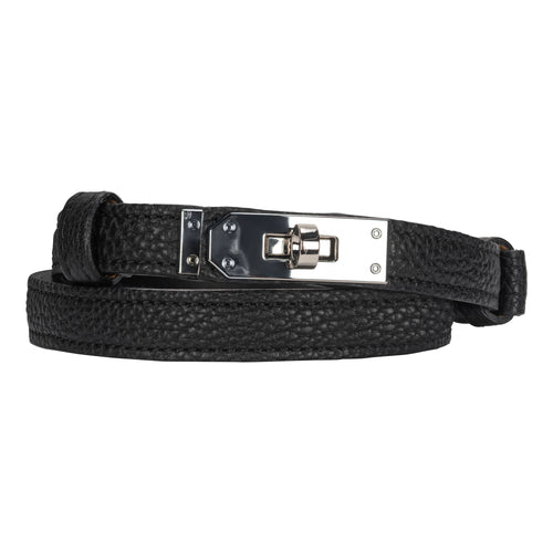 Gianni Segatta Black Turn Lock Clasp One Size Belt Timeless Martha's Vineyard 