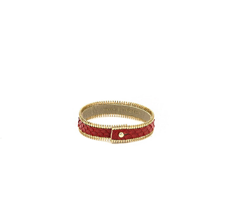 Coralie Paris Red Python Zip Miss Bracelet Timeless Martha's Vineyard 
